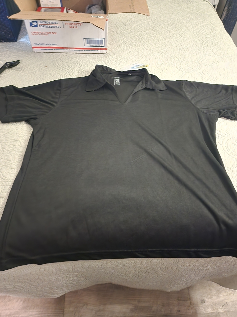 Willow Men's Black Polo V-Neck Lightweight Performance